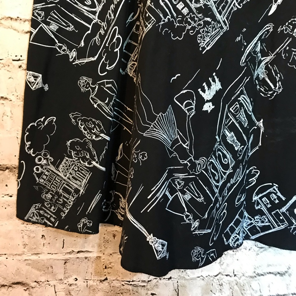 Lapis skirt black with a cute fun print size M - Picture 3 of 6